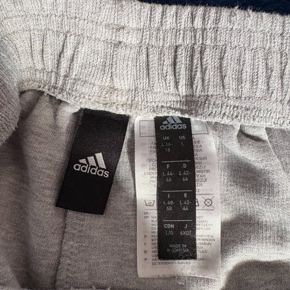 adidas Gray Ribbed Sweatpants - Picture 5 of 7